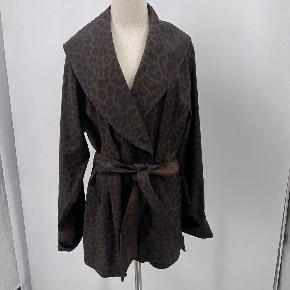 Mycra Pac Donatella womans reversible raincoat jacket small / medium cheetah USA
